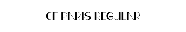 CF Paris Regular font preview