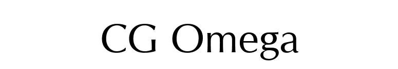 CG Omega font preview