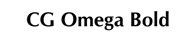 CG Omega Bold font preview