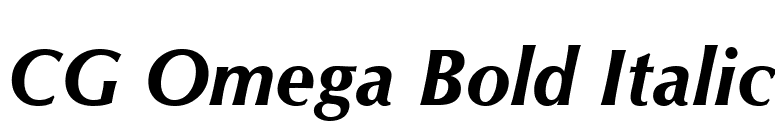 CG Omega Bold Italic font preview