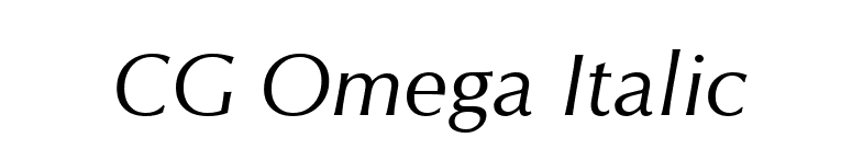 CG Omega Italic font preview