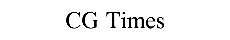 CG Times font preview