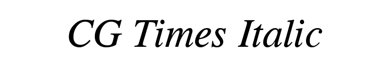CG Times Italic font preview