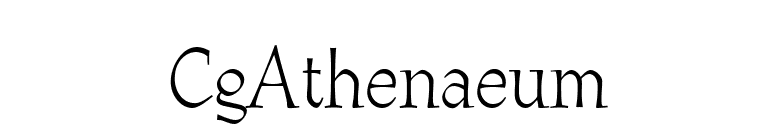 CgAthenaeum font preview