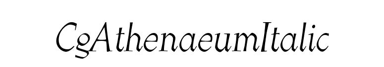CgAthenaeumItalic font preview