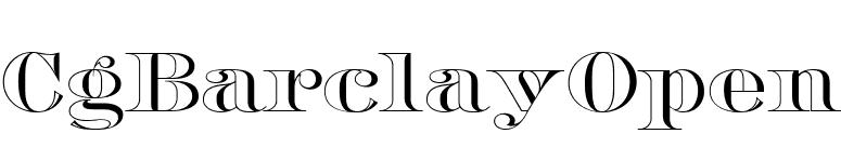 CgBarclayOpen font preview