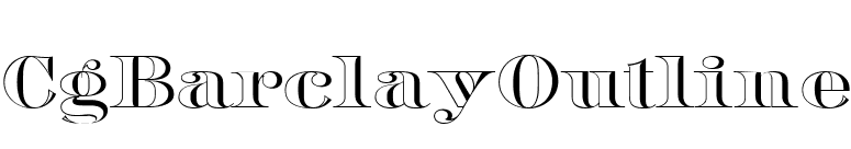 CgBarclayOutline font preview