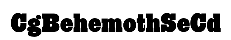 CgBehemothSeCd font preview