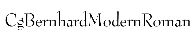 CgBernhardModernRoman font preview