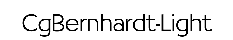 CgBernhardt-Light font preview