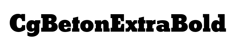 CgBetonExtraBold font preview
