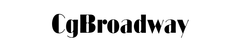 CgBroadway font preview