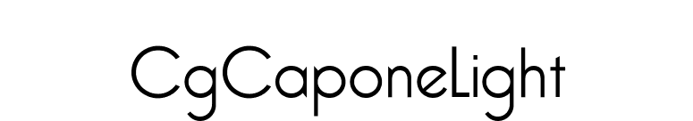 CgCaponeLight font preview