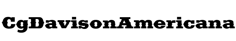 CgDavisonAmericana font preview