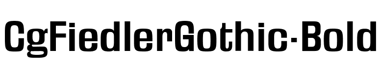 CgFiedlerGothic-Bold font preview