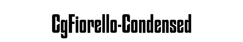 CgFiorello-Condensed font preview