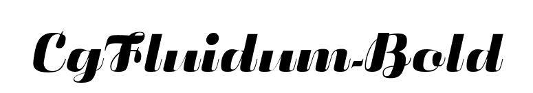 CgFluidum-Bold font preview