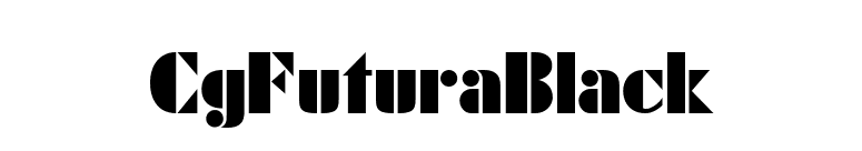 CgFuturaBlack font preview