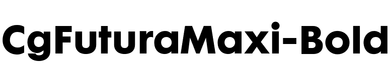 CgFuturaMaxi-Bold font preview