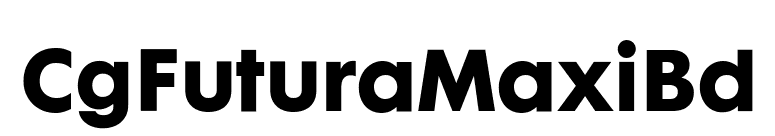 CgFuturaMaxiBd font preview