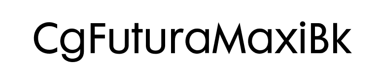 CgFuturaMaxiBk font preview