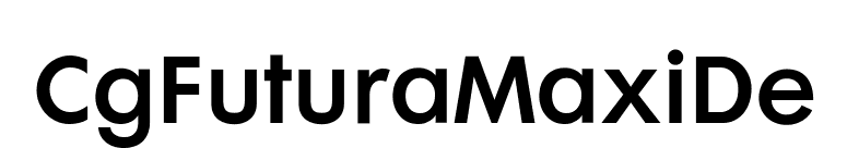 CgFuturaMaxiDe font preview