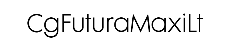 CgFuturaMaxiLt font preview
