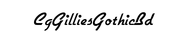 CgGilliesGothicBd font preview
