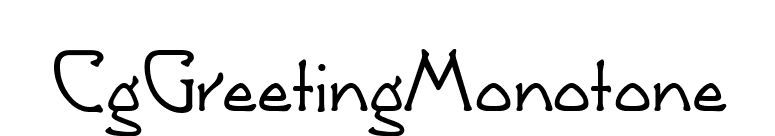 CgGreetingMonotone font preview
