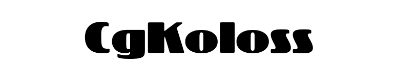 CgKoloss font preview