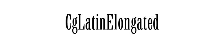CgLatinElongated font preview