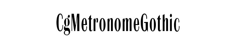 CgMetronomeGothic font preview
