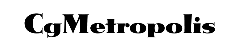 CgMetropolis font preview