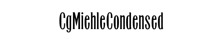 CgMiehleCondensed font preview