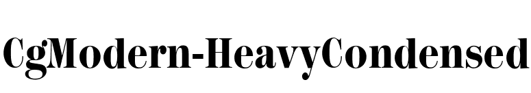 CgModern-HeavyCondensed font preview