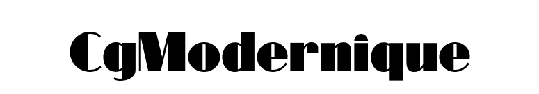 CgModernique font preview
