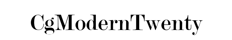 CgModernTwenty font preview