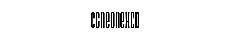 CgNeonExCd font preview