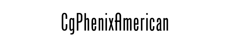 CgPhenixAmerican font preview