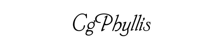 CgPhyllis font preview