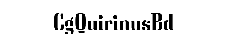 CgQuirinusBd font preview