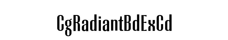 CgRadiantBdExCd font preview