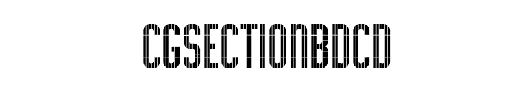 CgSectionBdCd font preview