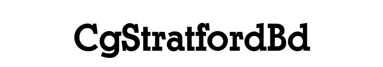 CgStratfordBd font preview