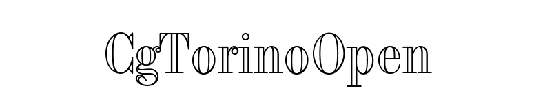 CgTorinoOpen font preview