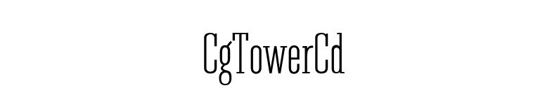 CgTowerCd font preview