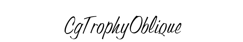 CgTrophyOblique font preview