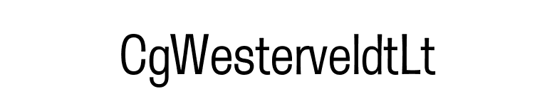 CgWesterveldtLt font preview