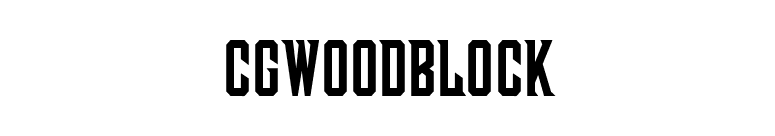CgWoodBlock font preview