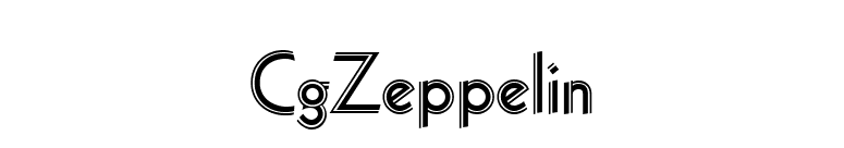 CgZeppelin font preview